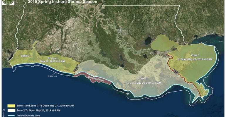 2019 spring shrimp opening map