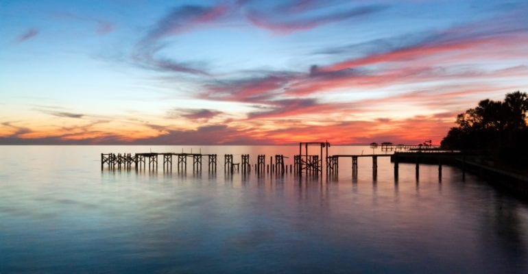 fishing pier on Lake Pontchartrain