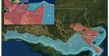 Map of shrimp closing areas July 1, 2020