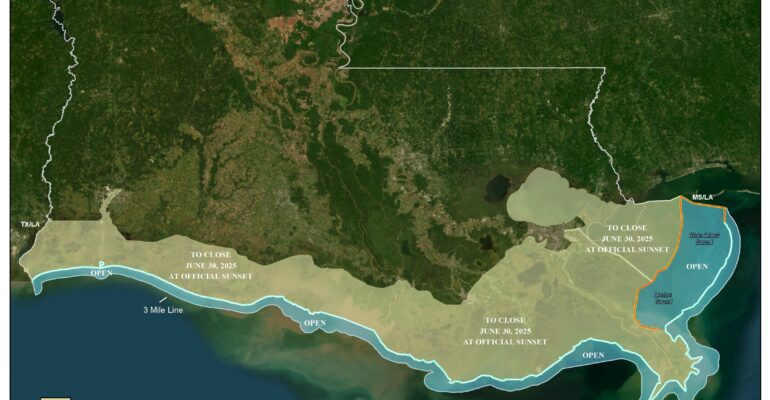 Image: Inshore Waters shrimp season map